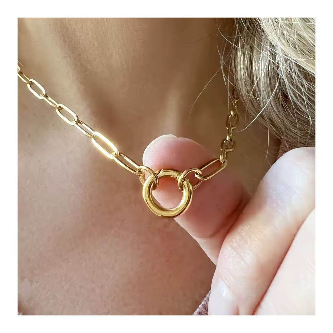 Paperclip Charm Necklace