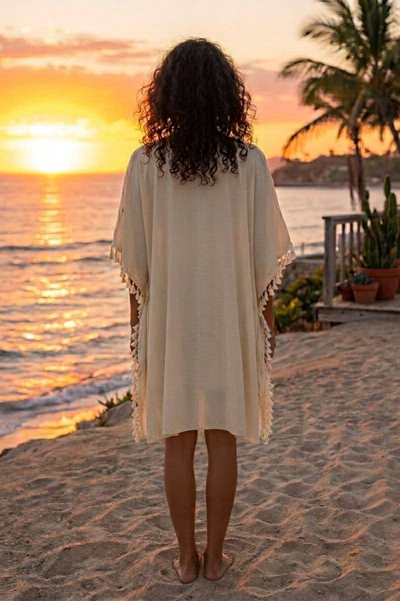 PAROS BEIGE SHORT DRESS
