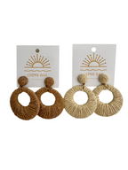 Raffia Hoop Earrings