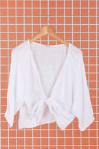 Linen Wrap Top