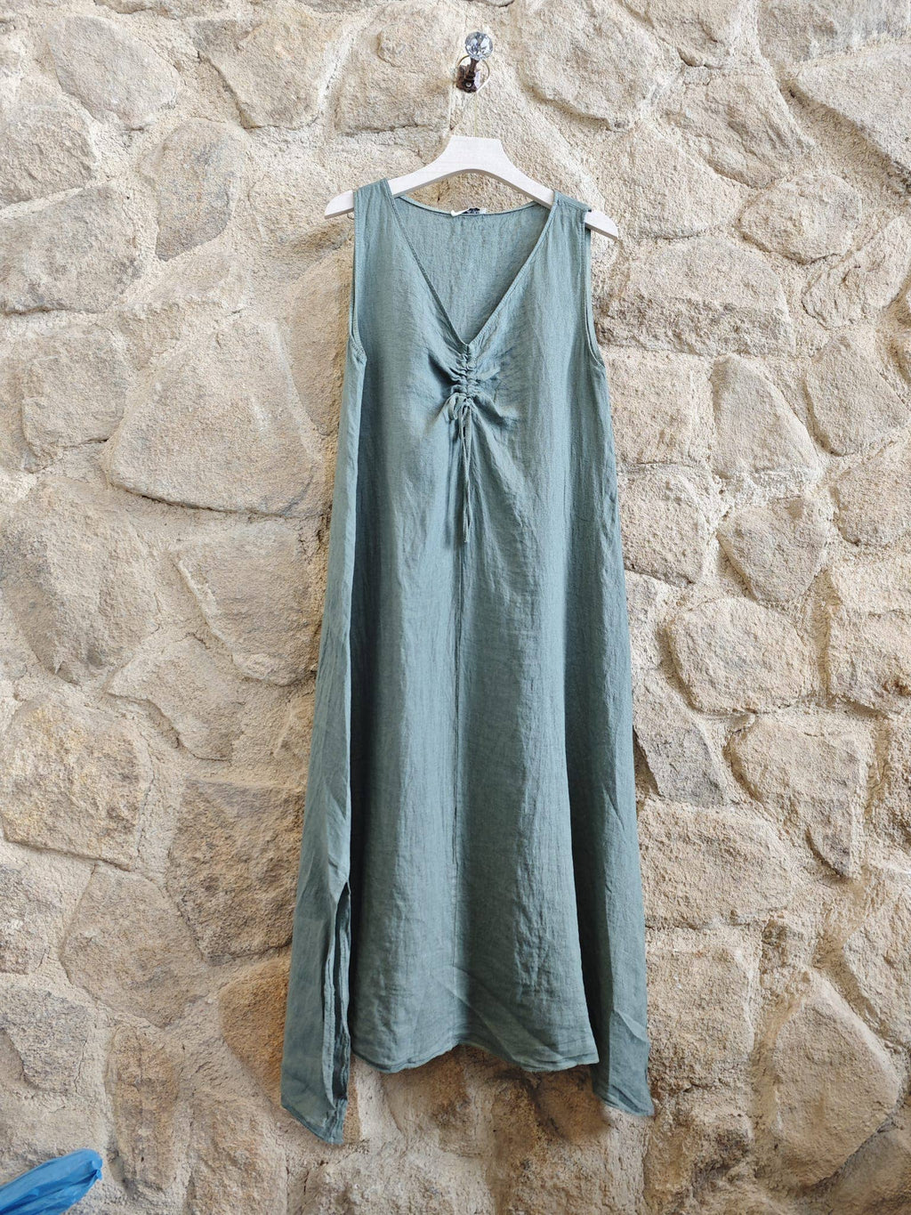 Linen Drawstring Maxi