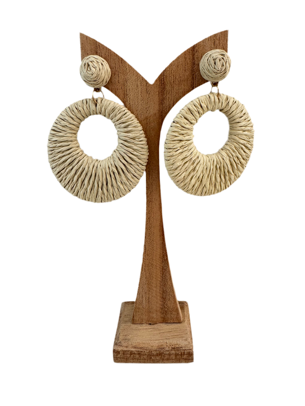 Raffia Hoop Earrings