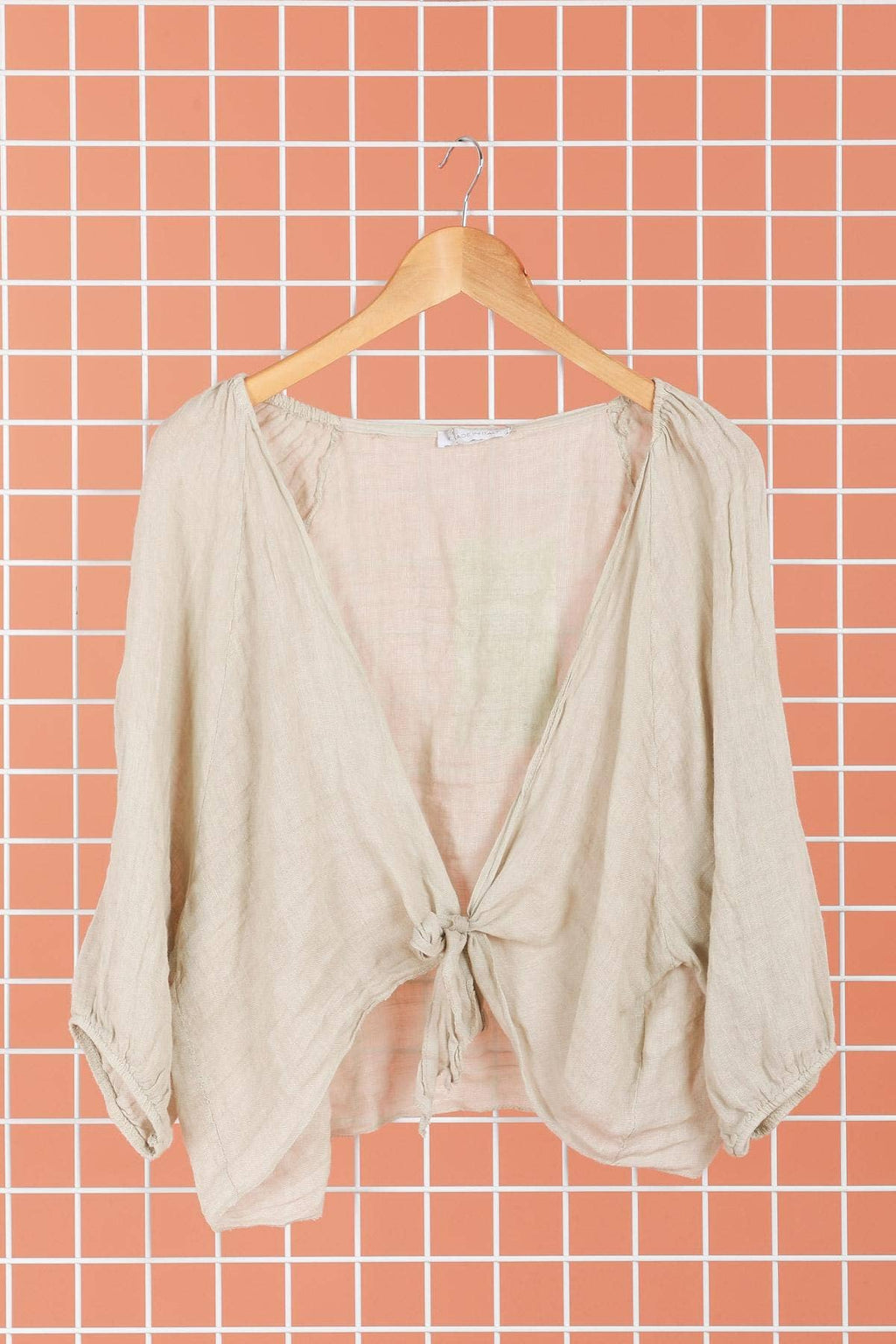 Linen Wrap Top
