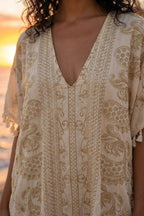 PAROS BEIGE SHORT DRESS