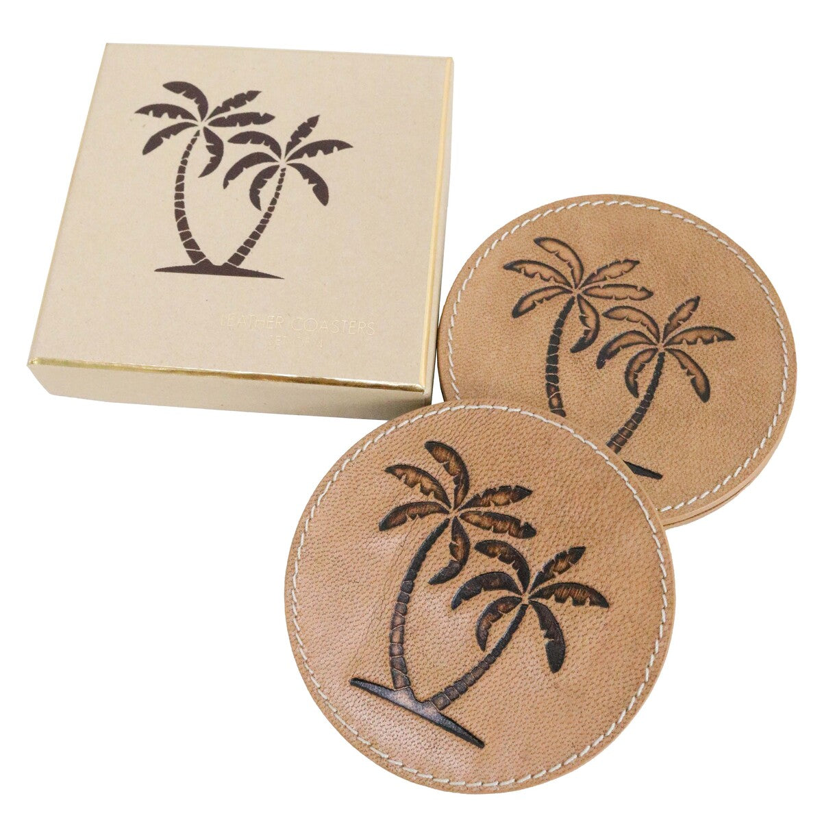 Palm Leather Coasters