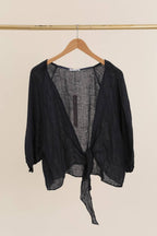 Linen Wrap Top