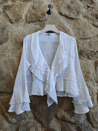 Linen Ruffle Top