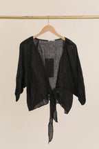 Linen Wrap Top