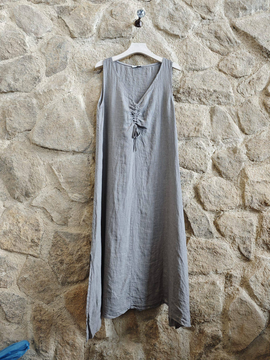 Linen Drawstring Maxi