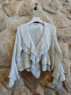 Linen Ruffle Top