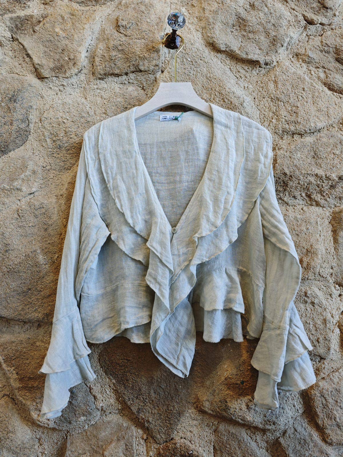 Linen Ruffle Top