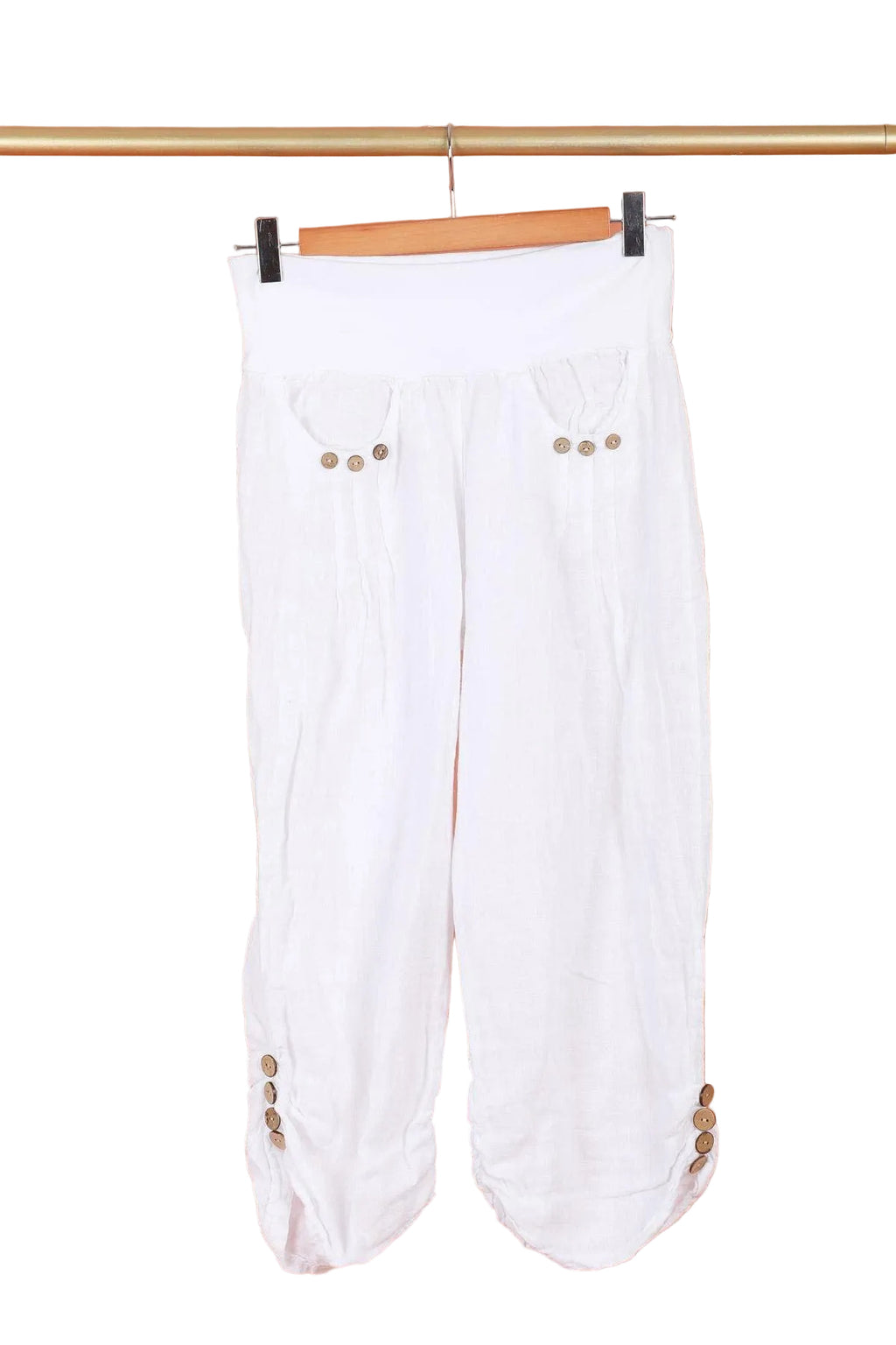 LINEN cropped pants