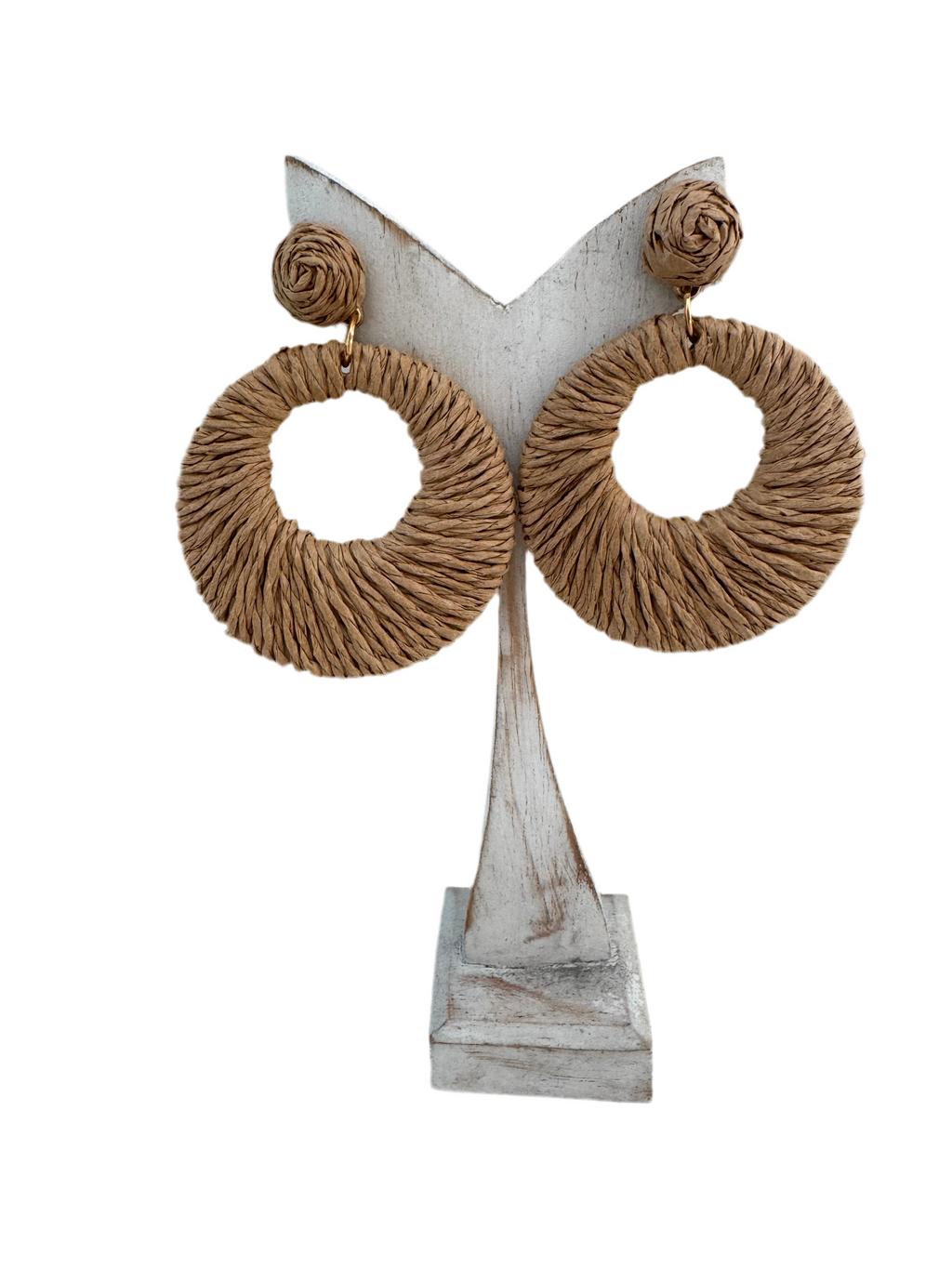 Raffia Hoop Earrings