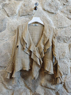 Linen Ruffle Top