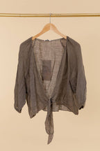 Linen Wrap Top