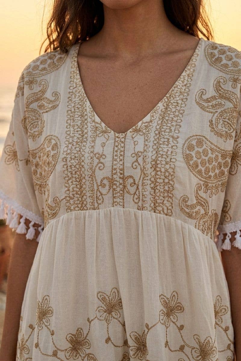 White Navagio Short Dress