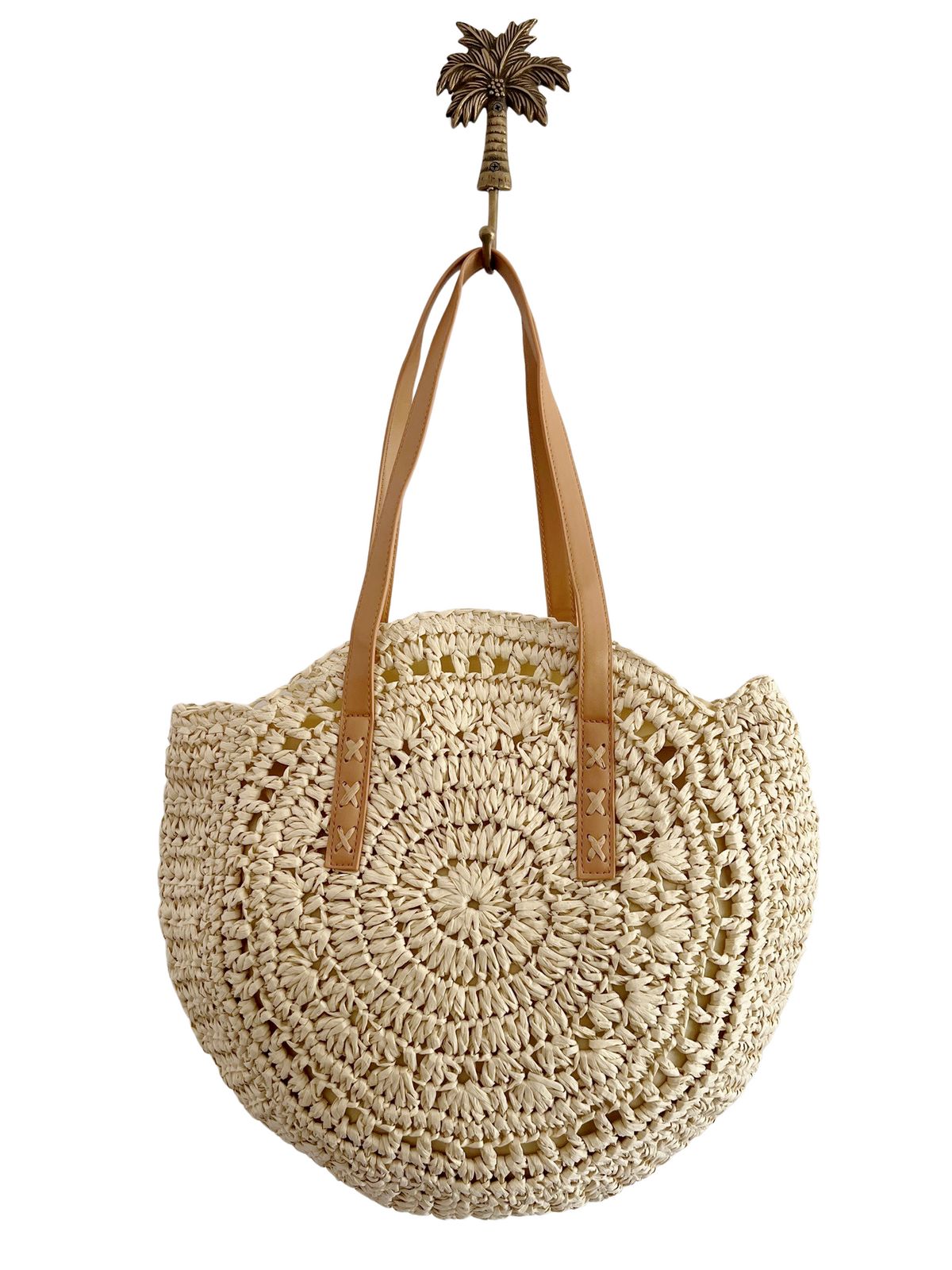 Boho Straw Bag - Beige