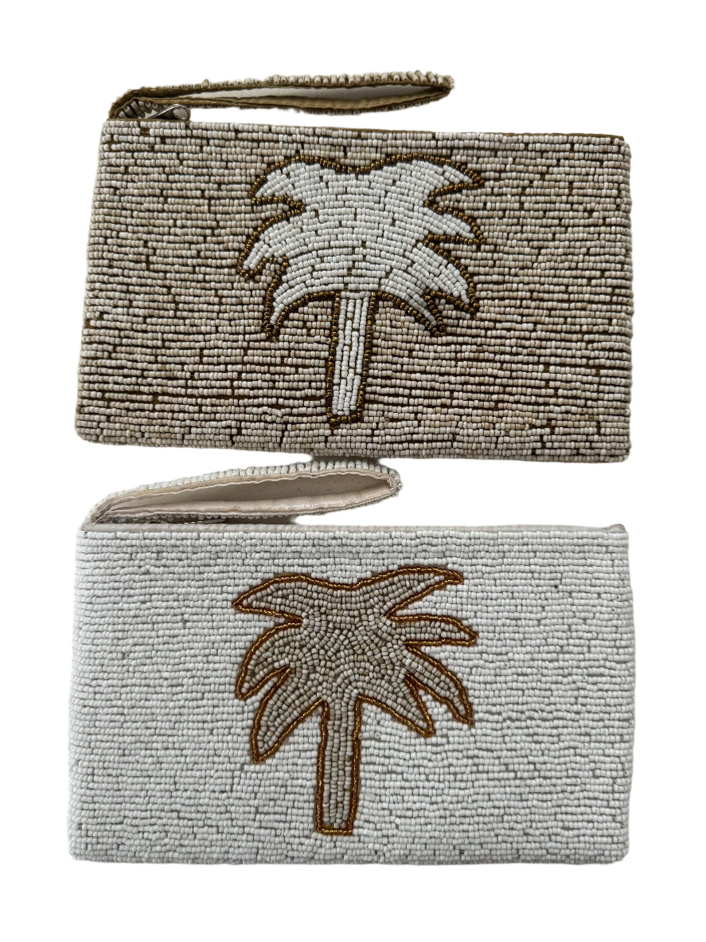 Beaded Clutch Purse - Palm Tree