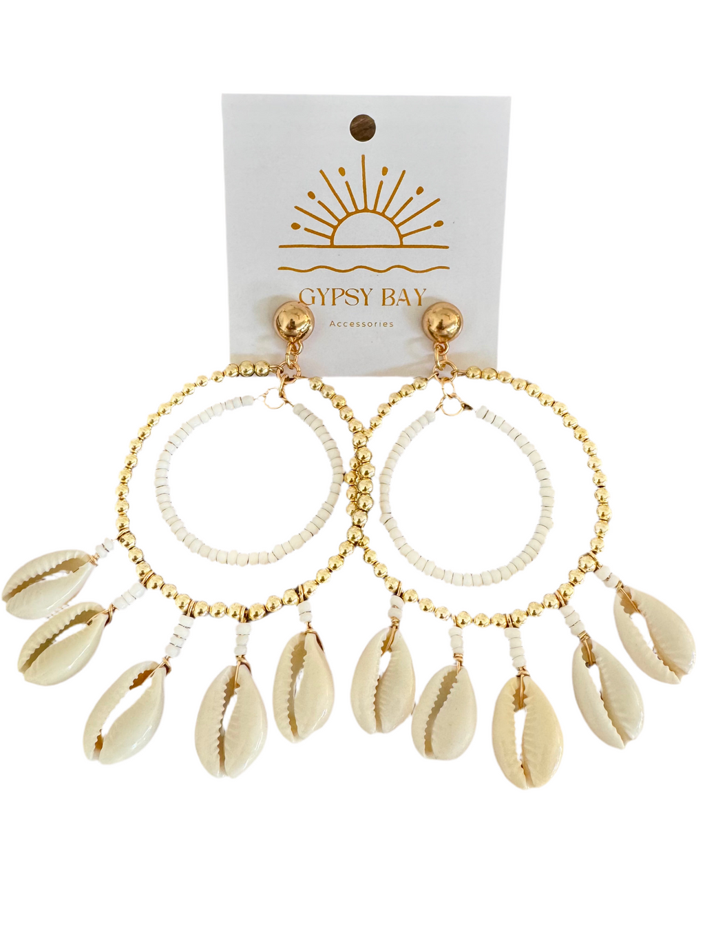 Cowrie Halo Earrings