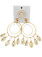 Cowrie Halo Earrings