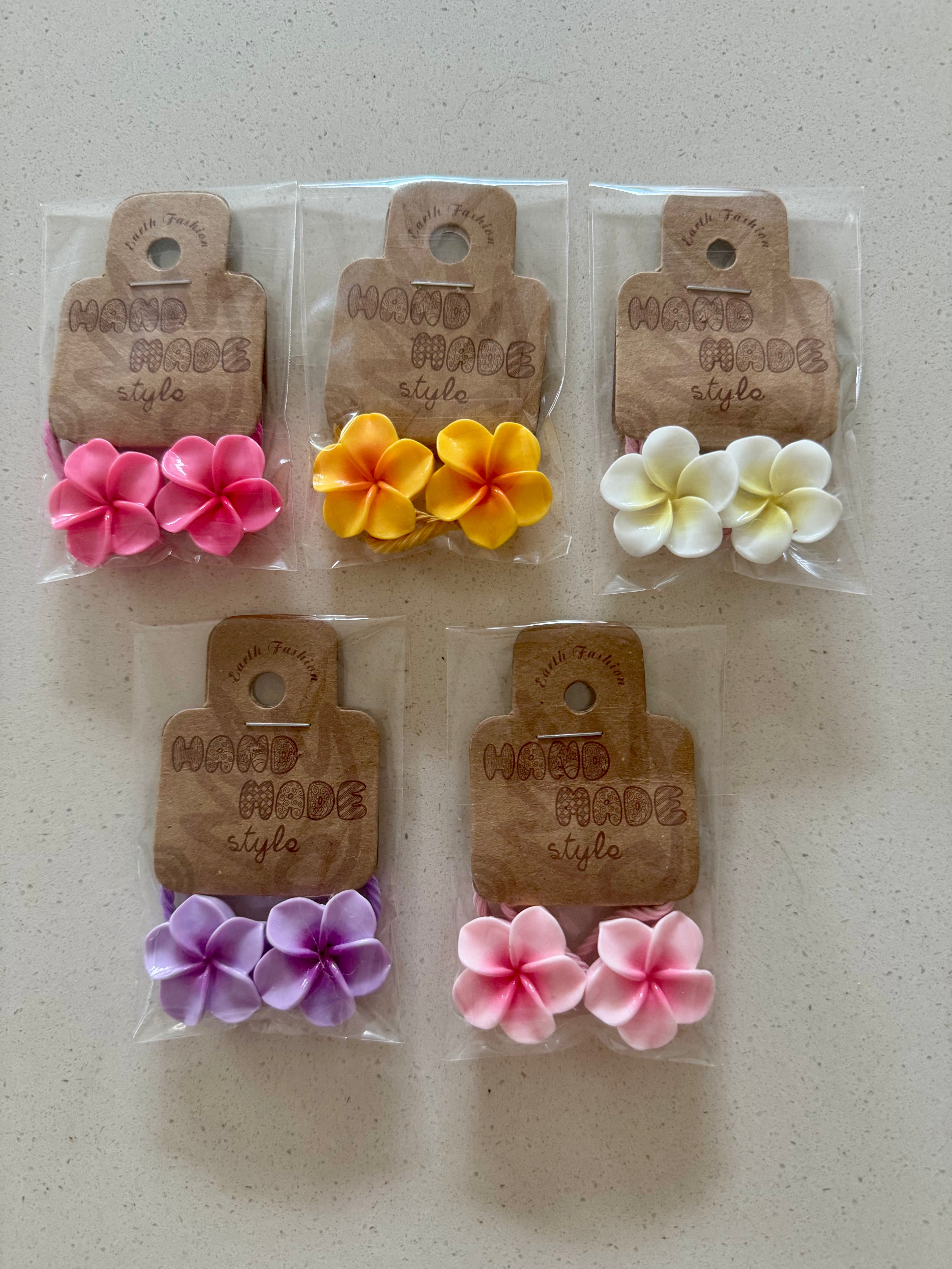 Aloha Frangipani Hair ties