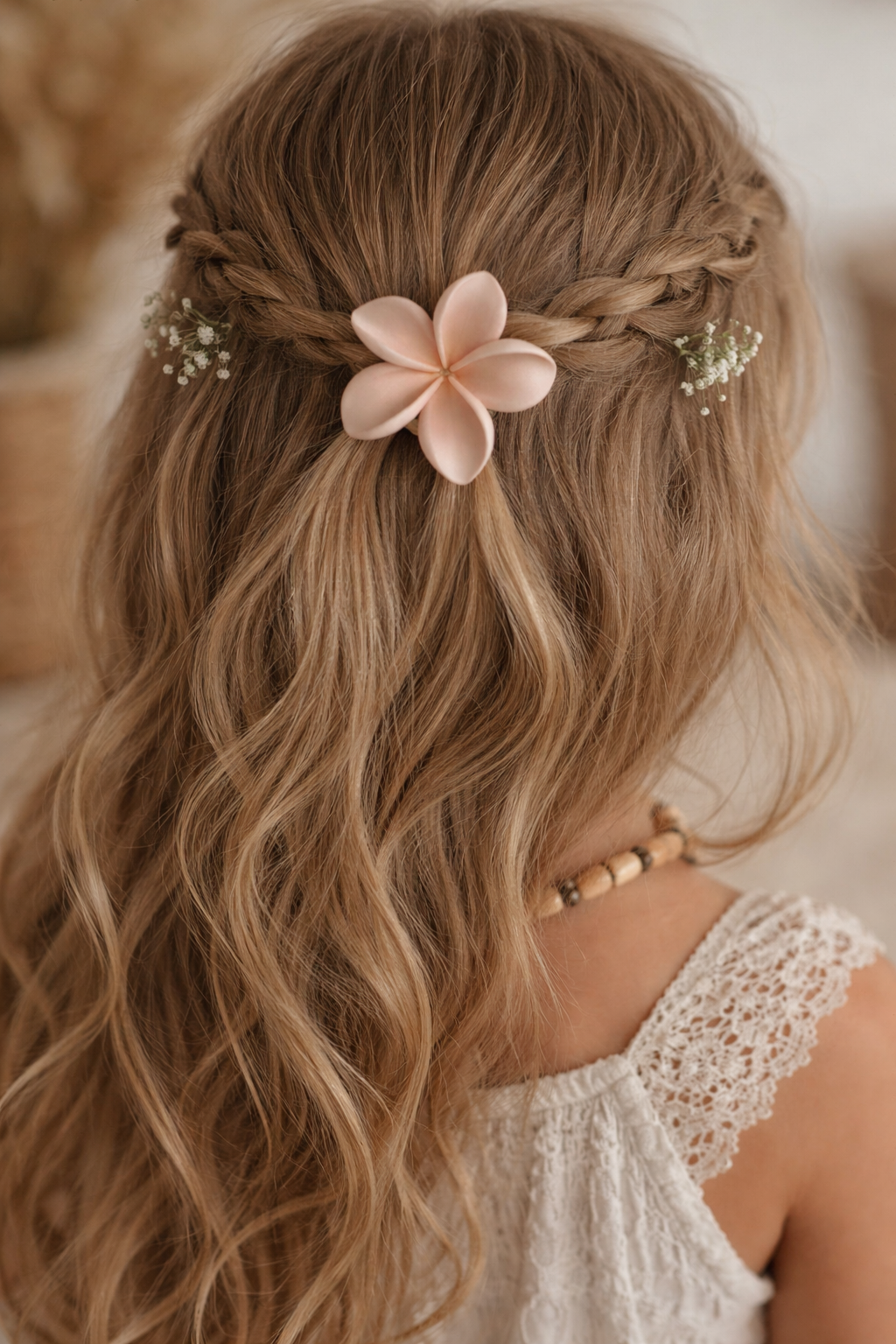 Small Frangipani Claw Clip