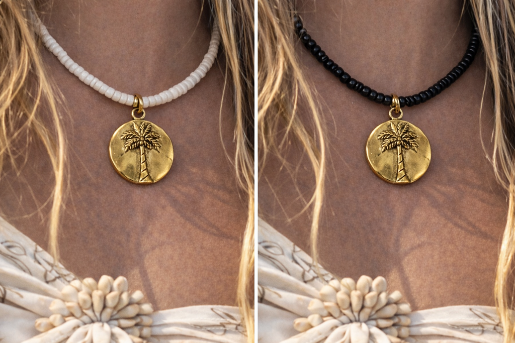 Palm Cove Beaded Choker - Gold