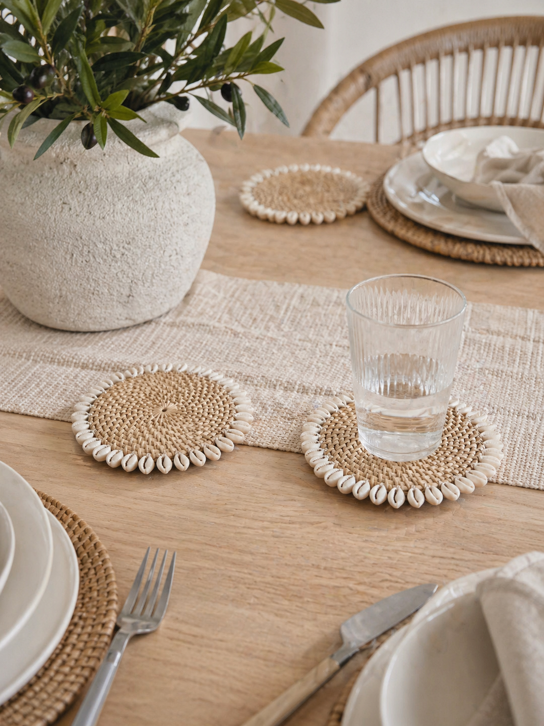 Cowrie Coaster Set 4