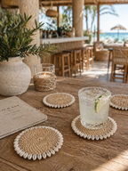 Cowrie Coaster Set 4
