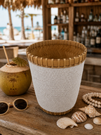 Beaded Rattan Vase