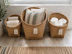 Coastal Woven Storage Basket Set (Set of 3)