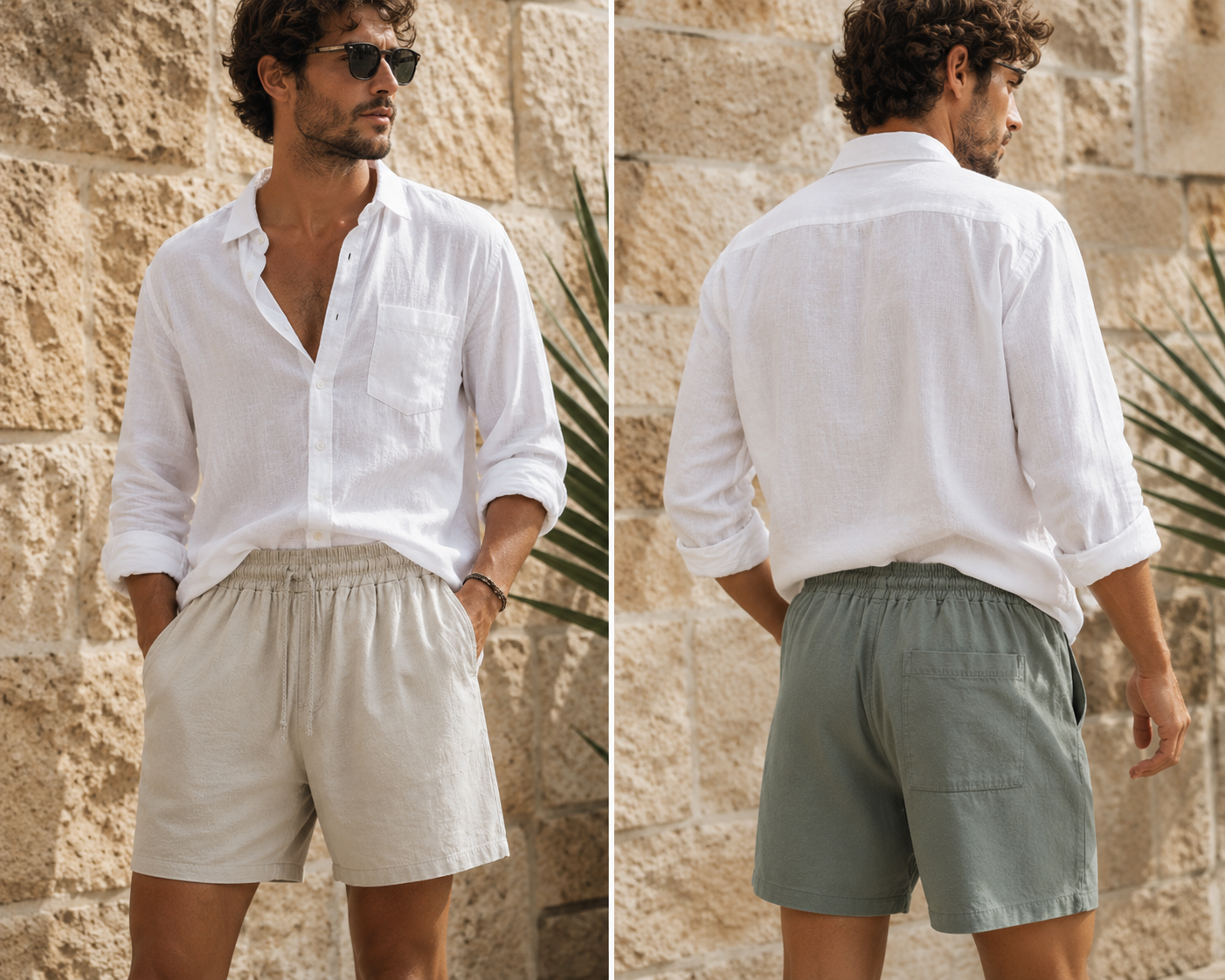 BERMUDA LINEN SHORTS