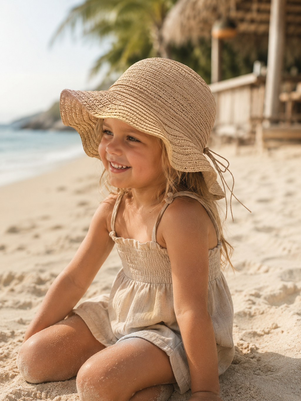 Girls straw hat