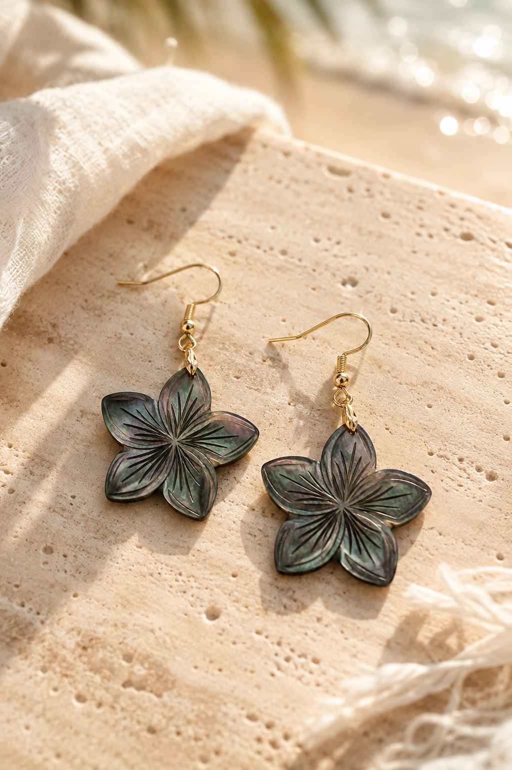 Frangipani earrings