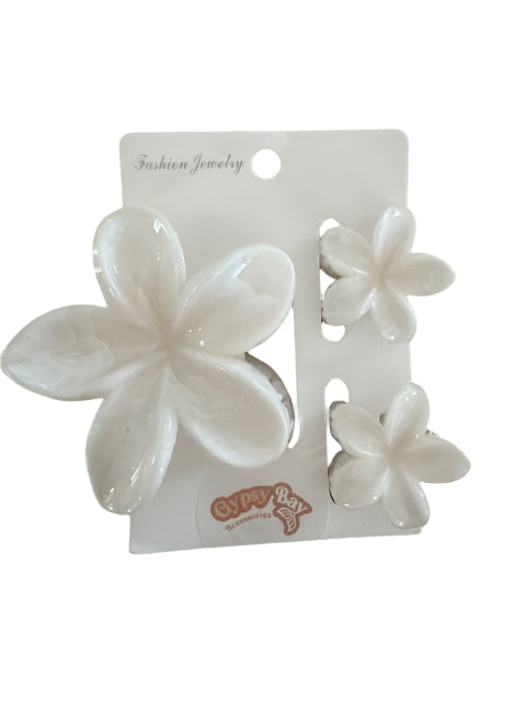 Frangipani hairclaw Set