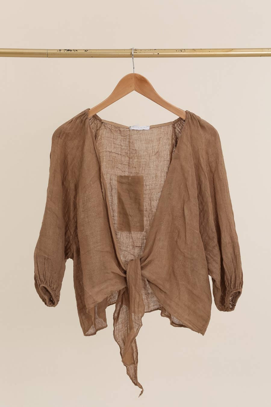 Linen Wrap Top