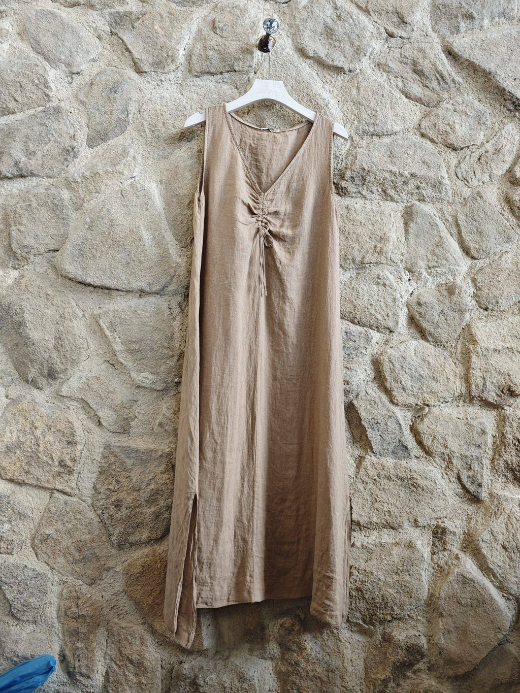 Linen Drawstring Maxi