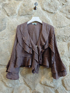 Linen Ruffle Top