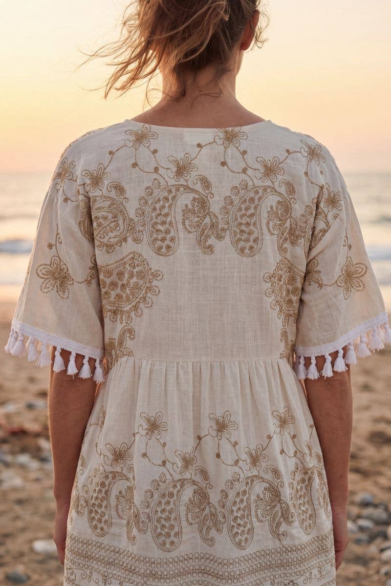 White Navagio Short Dress