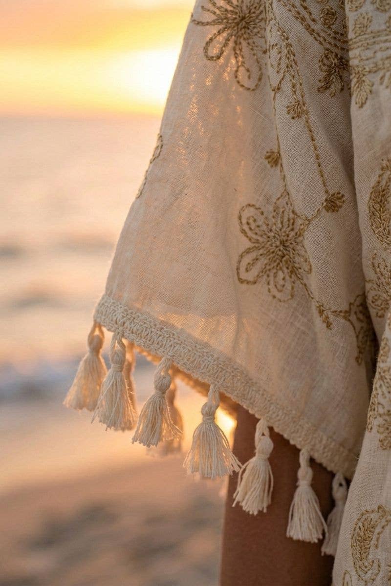 PAROS BEIGE SHORT DRESS