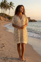PAROS BEIGE SHORT DRESS