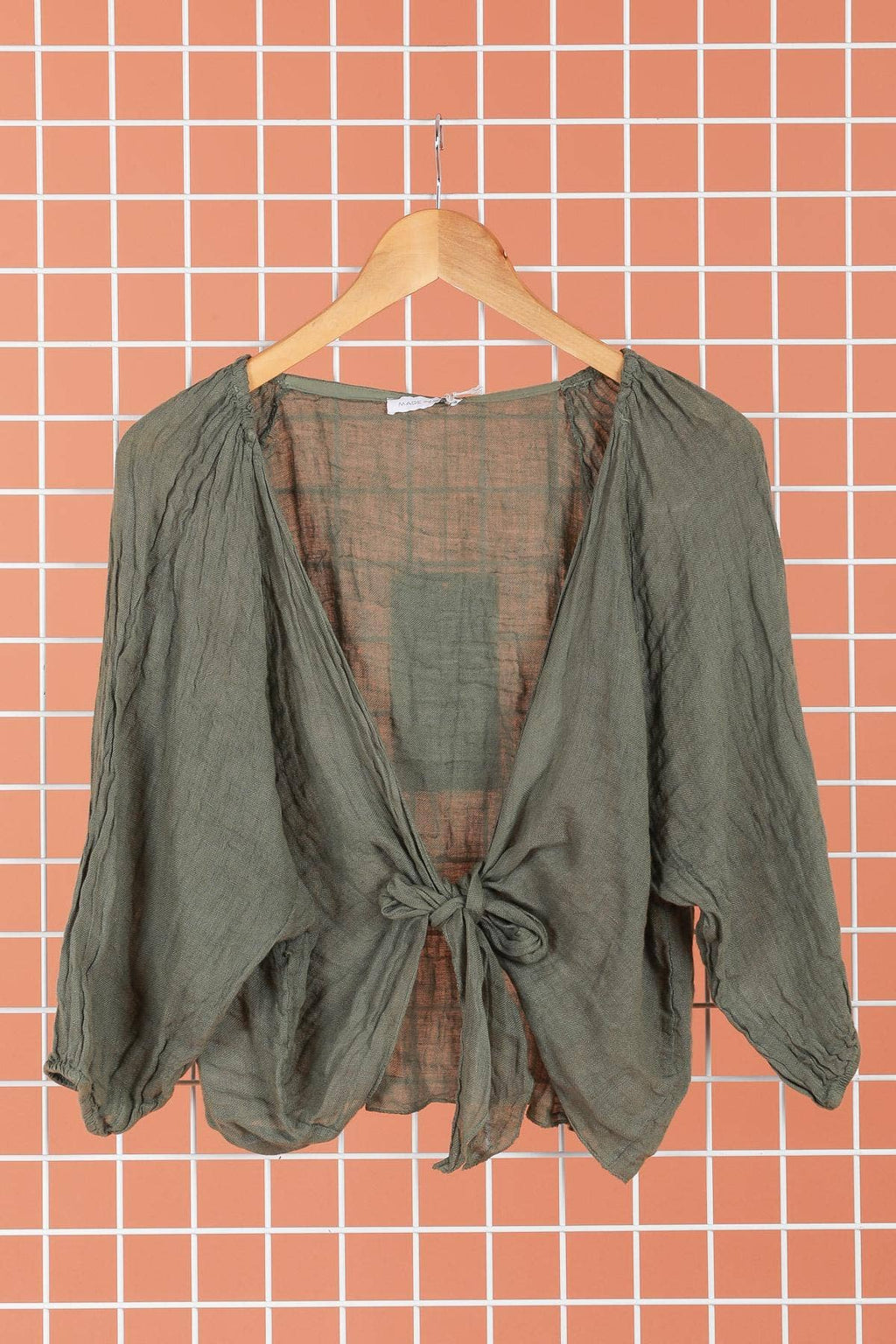 Linen Wrap Top